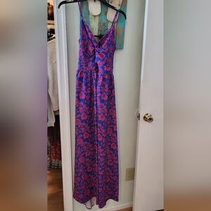 Cupshe Vibrant Pink and Blue Floral Dress